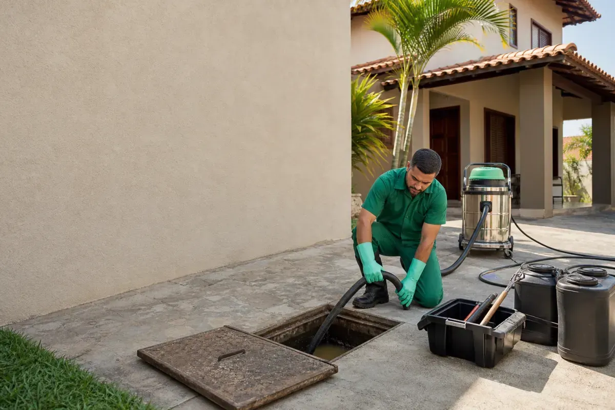 Limpeza de caixa de gordura em Santana